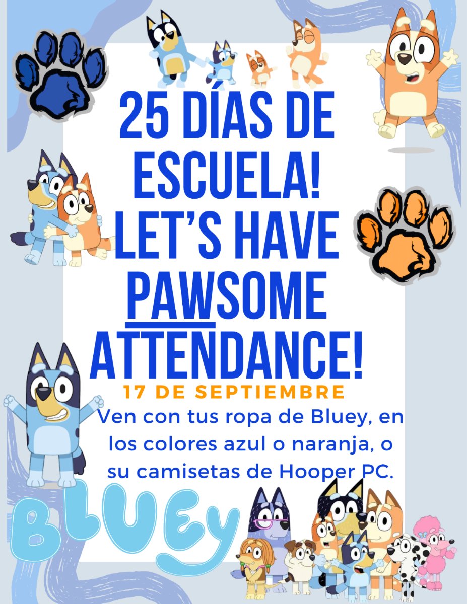 25th day of school-Bluey spanish